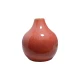 Candlelight 11cm Red Glazed Ceramic Vase