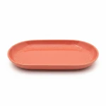 Candlelight Pink Ceramic Oval Shaped Serving Platter