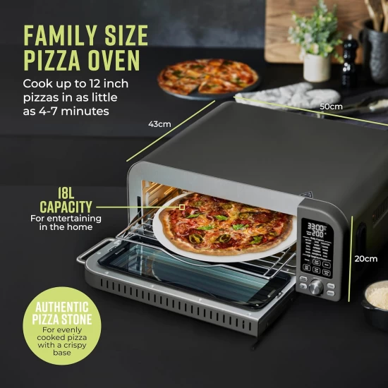 Shop quality Tower Elite Pizza Oven with 5 High Temperature Programs, 15 Cooking Functions, Turbo Crisper, 400C,18L, 2000W, Grey & Chrome in Kenya from vituzote.com Shop in-store or online and get countrywide delivery!
