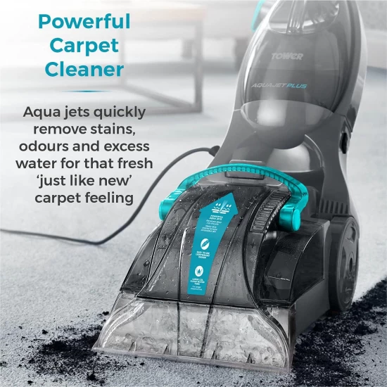 Tower Aquajetplus Carpet Washer with Allergen Removal and 250ml Cleaning Solution, Blue and Grey, T548002 Shop quality Tower Aquajetplus Carpet Washer with Allergen Removal and 250ml Cleaning Solution, Blue and Grey in Kenya from vituzote.com Shop in-store or online and get countrywide delivery!