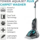 Tower Aquajetplus Carpet Washer with Allergen Removal and 250ml Cleaning Solution, Blue and Grey, T548002 Shop quality Tower Aquajetplus Carpet Washer with Allergen Removal and 250ml Cleaning Solution, Blue and Grey in Kenya from vituzote.com Shop in-store or online and get countrywide delivery!