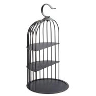 Utopia Vintage Birdcage Stainless Steel Aged Black Presentation Cake Stand 17" (43cm)