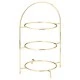 Utopia Gold Finish Stainless Steel 3 Tier Plate Stand 17" (43cm)