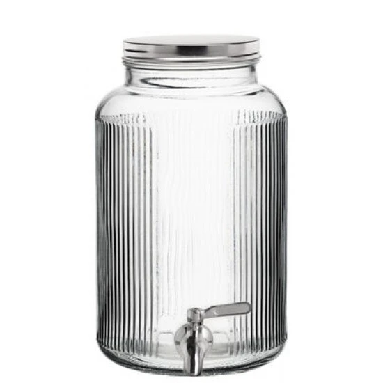 Utopia Ribbed Punch Barre with metal tap, 6 Liters