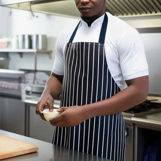 Neville Genware PVC Butchers Stripe Waterproof Apron