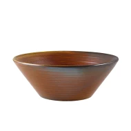 Neville GenWare Terra Porcelain Rustic Copper Conical Bowl 16cm 16 x 6cm (Dia x H) - 54.5cl/19.2oz