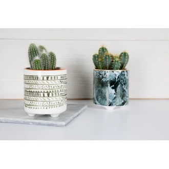 Kitchen Craft Ceramic  Marble Planter ( 10 cm x 10.5cm)