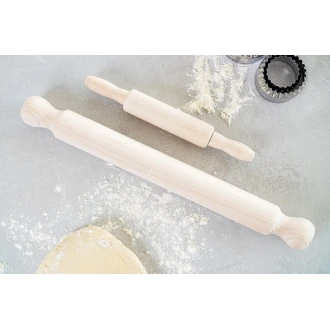 Kitchen Craft Beech Wood Solid Rolling Pin, 40cm