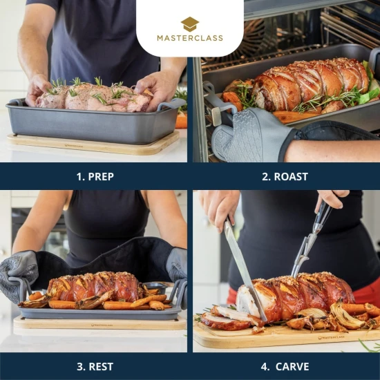 Shop quality MasterClass 2 Piece Roast And Rest Set With Handles, Silicone Rack Resting Board To Carve and Serve in Kenya from vituzote.com Shop in-store or online and get countrywide delivery!