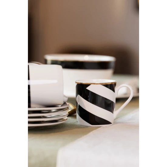 Shop quality Mikasa Luxe Deco China Espresso Cups and Saucers with Geometric Stripe, Set of 2, 100ml in Kenya from vituzote.com Shop in-store or online and get countrywide delivery!
