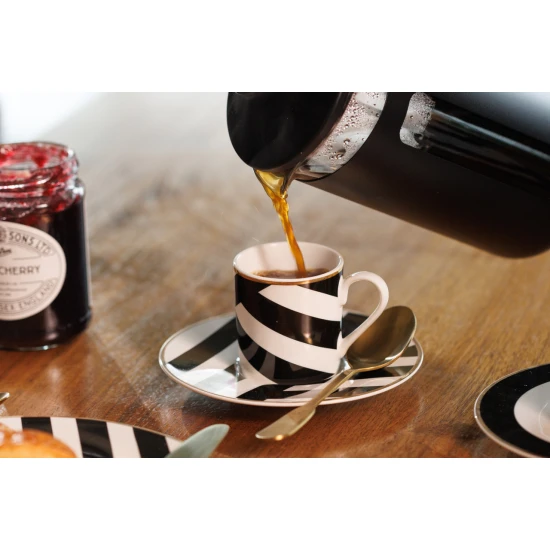 Shop quality Mikasa Luxe Deco China Espresso Cups and Saucers with Geometric Stripe, Set of 2, 100ml in Kenya from vituzote.com Shop in-store or online and get countrywide delivery!