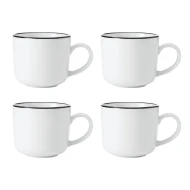 Mikasa Limestone Porcelain 4pc Mug Set, 360ml, White