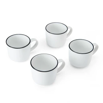 Mikasa Limestone Porcelain 4pc Mug Set, 360ml, White
