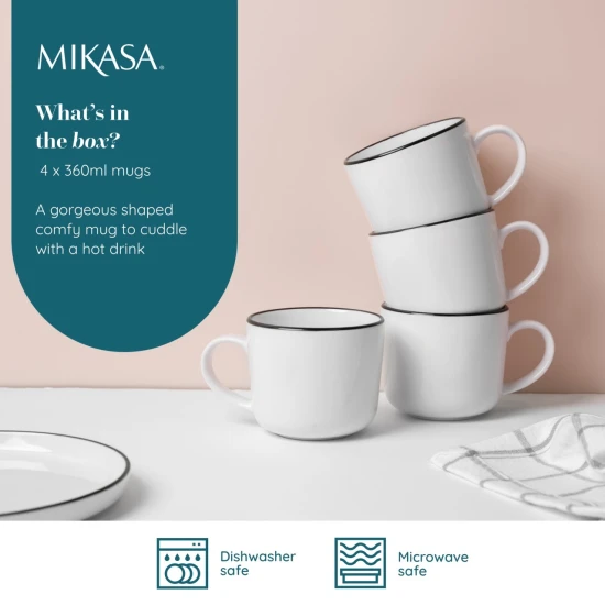 Shop quality Mikasa Limestone Porcelain 4pc Mug Set, 360ml, White in Kenya from vituzote.com Shop in-store or online and get countrywide delivery!
