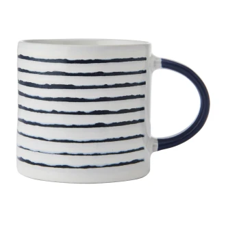 Mikasa Striped Stoneware Mug, 390ml