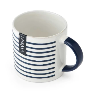 Mikasa Striped Stoneware Mug, 390ml