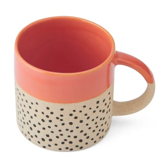 Mikasa Wax Resist Orange Stoneware Mug, 390ml