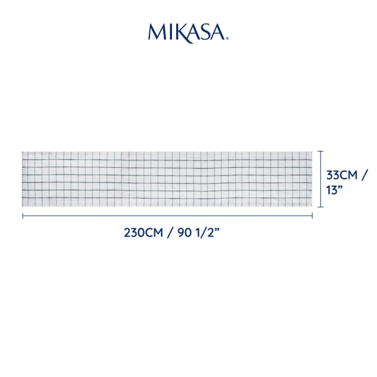 Shop quality Mikasa Industrial Check Linen-Blend Table Runner, 230 x 33cm in Kenya from vituzote.com Shop in-store or online and get countrywide delivery!