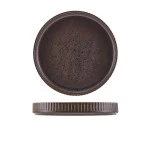 Neville Genware Terra Porcelain Black Fluted Presentation Plate, 20.5cm