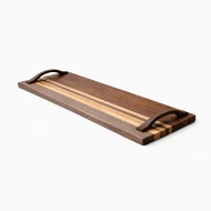 Bongo QP Flowline Signature Charcuterie & Serving Board - Dark  (L: 60cm x W: 22cm)