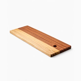 QP Grainline Serving Board - Natural & Chocolate (L: 47cm x D: 24cm)