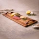 QP Flowline Signature Charcuterie & Serving Board -  Natural & Chocolate (L: 60cm x W: 22cm)