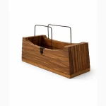 QP Ribbed Timber Tote Caddy for Condiments