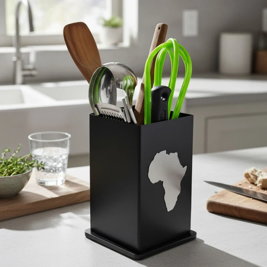 Shop quality Zuri Africa Design Large Cutlery Holder With Anti-Skid Pads, Black in Kenya from vituzote.com Shop in-store or online and get countrywide delivery!