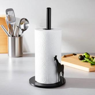 Zuri Giraffe Design Kitchen Roll Holder with Non-Slip Silicone Pads