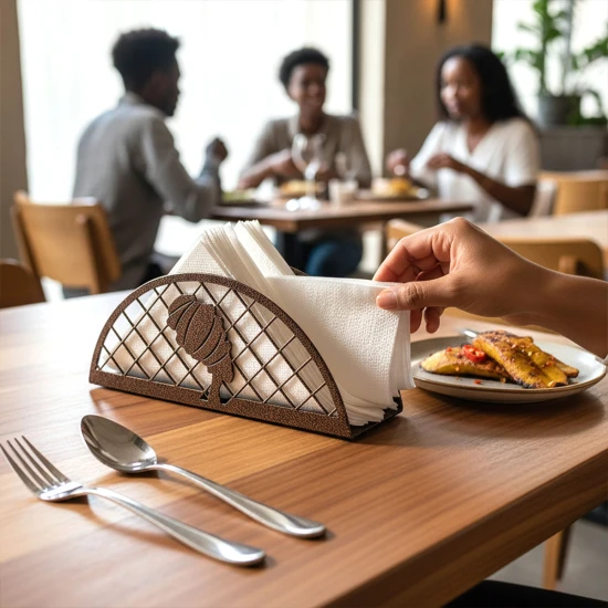 Shop quality Zuri Semi Circle Heavy Base Serviette Napkin Holder – Lady Design Bronze in Kenya from vituzote.com Shop in-store or online and get countrywide delivery!