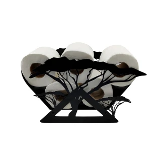 Zuri Acacia Tree Design Toilet Roll Holder ( Up to 7 Rolls)