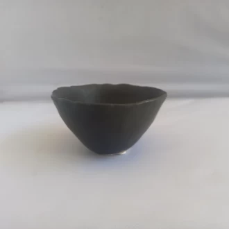 Dunelm Matte Black Organic Rice Bowl, 14 cm 
