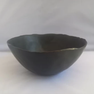Dunelm Matte Black Organic Serving Bowl 