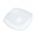 Dunelm Pausa Fine China Square Plate, 18cm Cafe-White