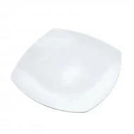 Dunelm Pausa Fine China Square Plate, 18cm Cafe-White