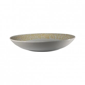 Dunelm Polka Dot Ochre Pasta Bowl