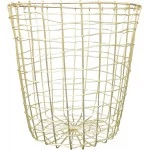 Candlelight Small Wire Storage Pot, Wavy Gold,13.5cm