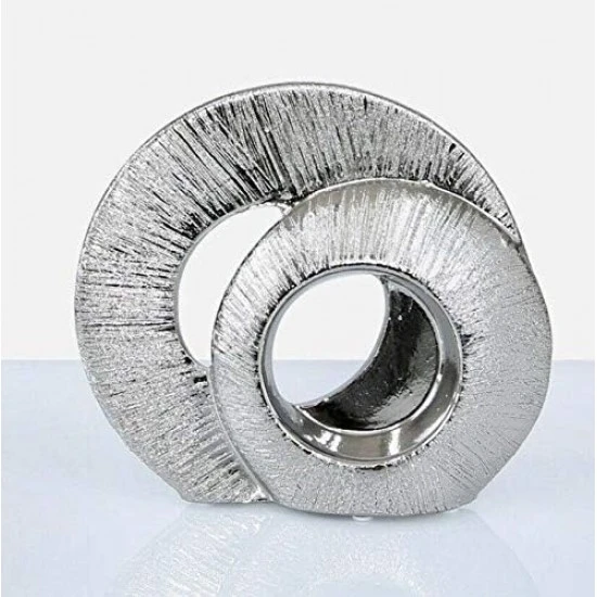 Shop quality Dunelm Ceramic Textured Circles Sculpture Ornament, Silver, 22 cm in Kenya from vituzote.com Shop in-store or online and get countrywide delivery!