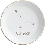 Candlelight Cancer Star Design Electroplated Gold Small Trinket Dish, 10cm