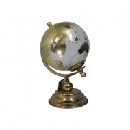 Dunelm Globe With Cream And Gold Effect, 27cm