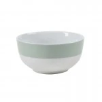 Dunelm Hedgehog Design Porcelain Rice Bowl, 14.5 cm White/ Green