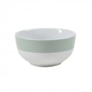 Dunelm Hedgehog Design Porcelain Rice Bowl, 14.5 cm White/ Green