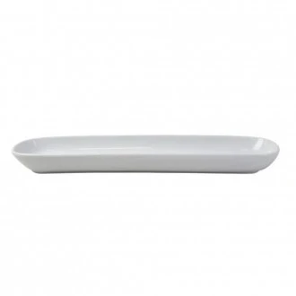 Dunelm Oblong Serving Platter, Purity White 38 cm