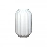 Dunelm Fluted Tealight Holder, White, 14 cm