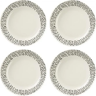 Dunelm Dotty Black Set of 4 Pasta bowl