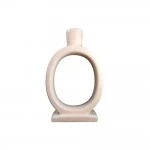 Dunelm Speckled Candle Holder, Pink, 16 cm