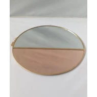 Dunelm Clear And Rose Gold Mirror, 30 Cm