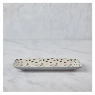 Dunelm Global Grey Platter, 23 cm