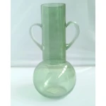 Candlelight Clear Glass Vase With Handles, 30cm