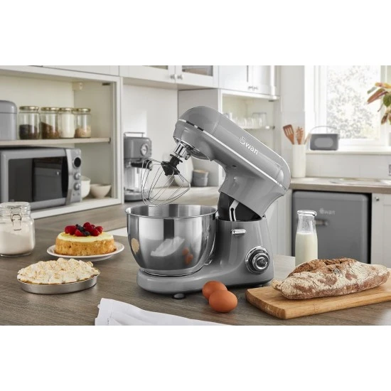 Swan Retro Stand Mixer with 4L Stainless Steel Bowl, 8 Speed Settings, Pulse Function, 800W, Grey, SP21060GRN Shop quality Swan Retro Stand Mixer with 4L Stainless Steel Bowl, 8 Speed Settings, Pulse Function, 800W, Grey in Kenya from vituzote.com Shop in-store or online and get countrywide delivery!